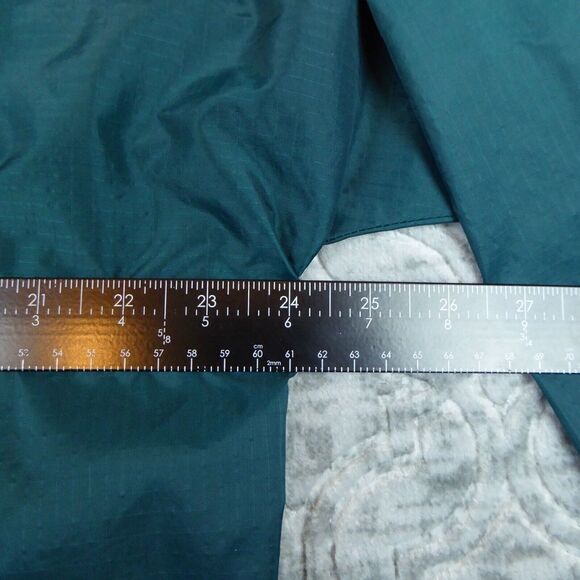 Helly Hansen Jacket Mens Large Green Rip Stop Hooded Rain Jacket Long Sleeve Zip - Picture 8 of 11